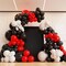 Red and Black Balloons,132pcs Red Black and White Balloons Garland Arch Kit (Red White & Black)